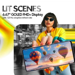 Dimensity 7025 Ultra • نمایشگر 6.67 اینچی FHD+ OLED با نرخ تازه‌سازی 120 هرتز